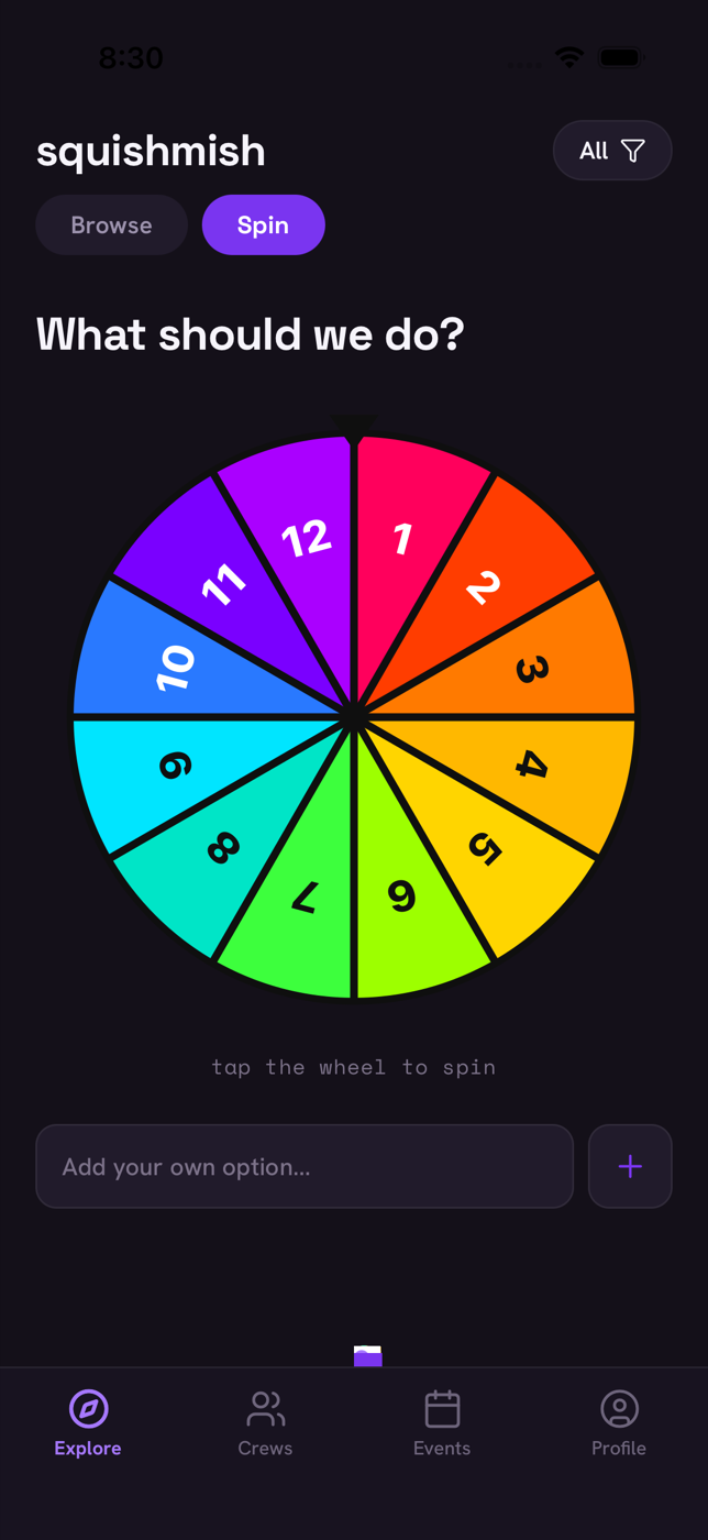 Spin screen